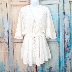 Free People Shorts Lace Jumpsuit Romper